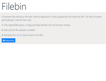 Tablet Screenshot of filebin.net